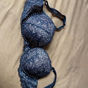 Black Lace with Studs Very Sexy Push up Bra